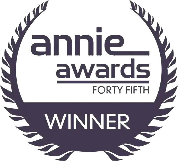 Annie Awards 45th Annual winner badge